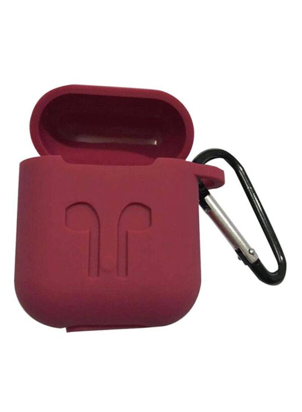 Maroon AirPods Silicone Cover | Premium Quality | Protective Case | Apple Airpod 2 | i12 TWS Earphones Maroon AirPods Silicone Cover | Premium Quality | Protective Case | Apple Airpod 2 | i12 TWS Earphones