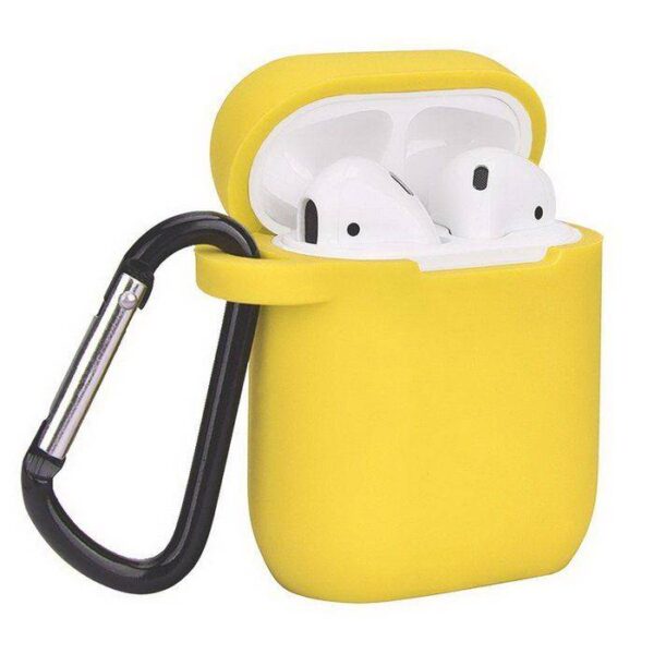 Yellow AirPods Silicone Cover | Premium Quality | Protective Case | Apple Airpod 2 | i12 TWS Earphones Maroon AirPods Silicone Cover | Premium Quality | Protective Case | Apple Airpod 2 | i12 TWS Earphones (Copy)