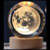 3D Moon Crystal Ball Night Light Glowing Planet Galaxy Table Lamp for Mood Light Bedroom Home Decoration