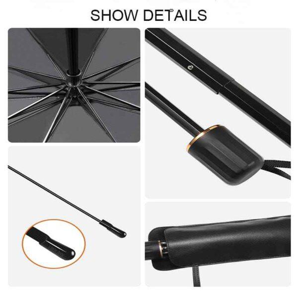 Car Umbrella Sun Shade Cover for Windshield UV Reflecting Foldable for Front Screen - Image 4