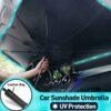 Car Umbrella Sun Shade Cover for Windshield UV Reflecting Foldable for Front Screen
