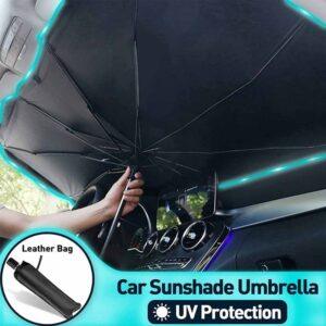 Car Umbrella Sun Shade Cover for Windshield UV Reflecting Foldable for Front Screen